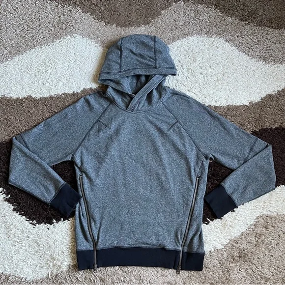 Lululemon Om & Roam Pullover Sz 4 In Heathered Speckled Black / Black - Picture 4 of 11